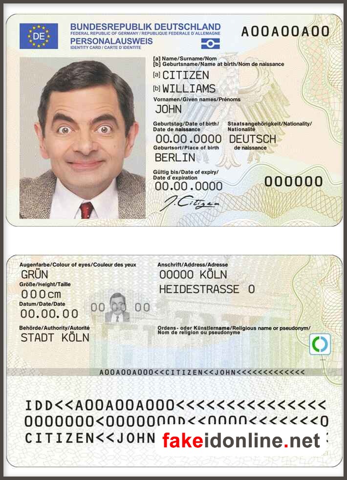 Germany ID Card Template PSD V2